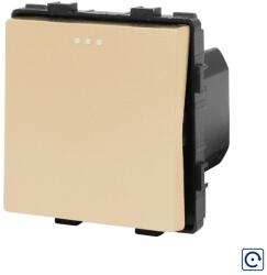 Luxion Modul întrerupator mecanic cu revenire Luxion, auriu, compatibil rame sticla (LX-MP008NG)