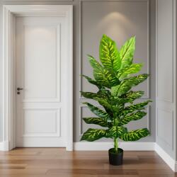  Planta artificiala Dieffenbachia pentru interior, 150 cm, verde realist (AT1CT-IM1P-PL1D-HW105)
