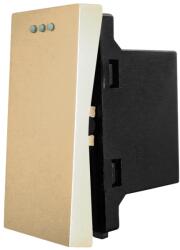 Luxion Intrerupator simplu mecanic 1M Luxion, auriu, compatibil cu rame din sticla (LX-MP014G)