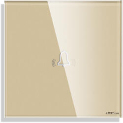 Luxion Panou buton sonerie touch mini din sticla aurie Luxion (LX-GP025G)
