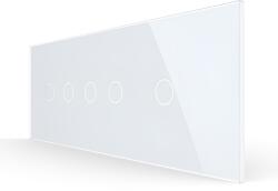 LIVOLO Panou touch Livolo din sticla alba, standard italian, 6/7 module (VL-P902.2.1-7W)