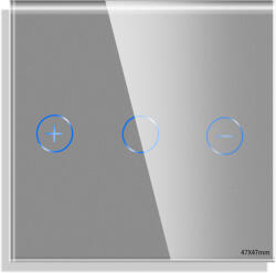 Luxion Panou variator touch mini din sticla gri, compatibil rame Luxion (LX-GP034GY)