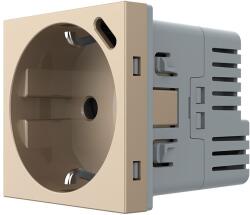 LIVOLO Priza Schuko cu USB-C Livolo, standard german, aurie, serie noua (C7-VL-FCTF16A.UC18W-2AP)