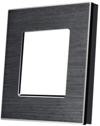 Luxion Rama simpla din aluminiu Luxion, negru, pentru prize si intrerupatoare (LX-M2-1FB-FL)