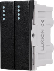 Luxion Intrerupator dublu mecanic Luxion 2M/1M, negru, standard italian (LXI-011B)