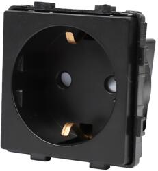Luxion Priza simpla modulara Luxion, fara rama, negru, pentru sticla (LX-MP010B)