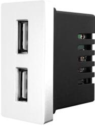 Luxion Modul priza USB 2.4A 5V alb, compatibil rame din sticla Luxion (LX-MP057W)