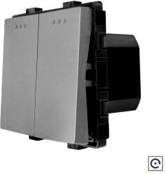 Luxion Intrerupator dublu mecanic cu revenire LUXION, modul gri compact (LX-MP032GY)