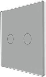 Luxion Panou întrerupator dublu touch din sticla securizata gri Luxion (LX-GP003GY)