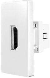 Luxion Priza HDMI modulara 1M Luxion, alba, compatibila cu rame din sticla (LX-MP022W)