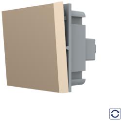 LIVOLO Intrerupator mecanic cu revenire Livolo, 2 module, auriu, serie noua (C7-VL-FCMH-2AP)