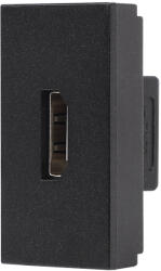 Luxion Priza HDMI modulara Luxion 1M negru, standard italian pentru rame din sticla (LXI-069B)