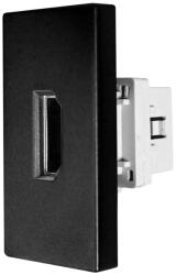 Luxion Priza HDMI modulara 1M Luxion, neagra, compatibila cu rame din sticla (LX-MP022B)