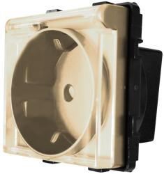 Luxion Priza simpla cu capac Luxion, modul auriu compatibil cu rame din sticla (LX-MP049G)