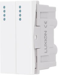 Luxion Intrerupator dublu mecanic modular Luxion alb, 2M/1M, standard italian (LXI-011W)
