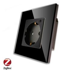 Luxion Priza inteligenta Zigbee Luxion cu monitorizare consum si rama din sticla (LX-1ZT-SC001MG-B)