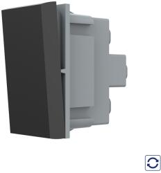 LIVOLO Intrerupator simplu mecanic cu reset Livolo, negru, serie noua (C7-VL-FCMH-1BP)