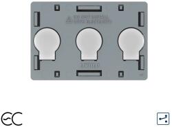 LIVOLO Intrerupator touch triplu Livolo cap scara/cruce ZigBee EC standard Italian (C9-VL-FC3SZ2-3G)