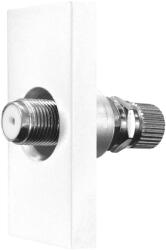 Luxion Priza TV satelit modulara 1M Luxion, alb, compatibila rame sticla (LX-MP017W)