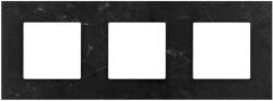 Luxion Rama tripla Luxion din marmura neagra pentru module compatibile (M1-3FMB)
