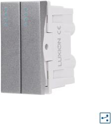 Luxion Intrerupator dublu cap-scara mecanic Luxion 2M/1M, gri, standard italian (LXI-012GY)