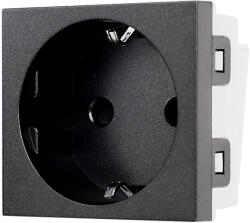 Luxion Priza Schuko modulara Luxion 2M, negru, standard italian (LXI-045B)