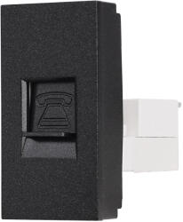 Luxion Priza telefon modulara 1M Luxion, negru, standard italian (LXI-037B)