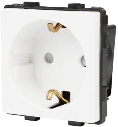 Luxion Priza simpla modulara alba Luxion, compatibila cu rame din sticla (LX-MP010W)