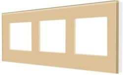 Luxion Rama tripla Luxion din sticla securizata, aurie, pentru module (LX-M1-3FG)