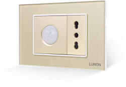 Luxion Senzor de miscare 2M cu priza îngusta Luxion, rama sticla aurie, 3M (LXI-051/52GF-G)