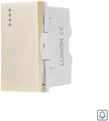 Luxion Buton sonerie mecanic 1M Luxion, auriu, standard Italian pentru rame din sticla (LXI-003G)