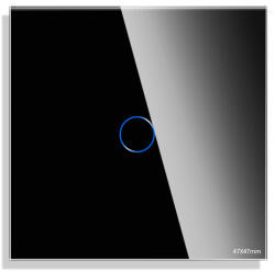 Luxion Panou intrerupator touch mini din sticla neagra pentru rama Luxion (LX-GP002B)