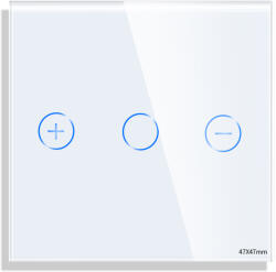 Luxion Panou variator cu touch mini din sticla alba pentru rame Luxion (LX-GP034W)