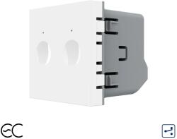 LIVOLO Intrerupator dublu cap scara/cruce cu touch Livolo Zigbee EC, alb (C7-VL-FC2SZ2-2WP)