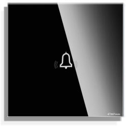 Luxion Panou sonerie touch mini din sticla neagra pentru rame Luxion (LX-GP025B)