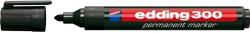 edding Marker permanent Edding 300, corp plastic, varf rotund, 1.5-3 mm, negru (ED3001) - forit