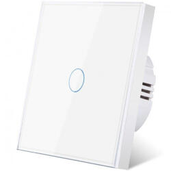 iUni Intrerupator touch iUni 1F, 1 Canal, Sticla securizata, LED (550010)