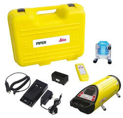 Leica Nivela laser canalizare Leica PIPER 100G (2M) Verde | Raza cu receptor: 0 - 200 m | 1 x 3, 8 Ah acumulator + incarcator | In valiza (6016061)