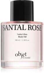 KUNDAL Objet Satin Glow Body Oil ulei de corp hranitor pentru hidratare intensa cu parfum Santal Rose 100 ml