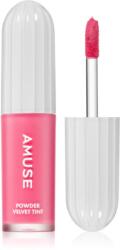 Amuse Cosmetics Powder Velvet Tint Ruj de buze lichid, de lunga durata cu efect matifiant culoare 02 Peanut Coral 3.3 g