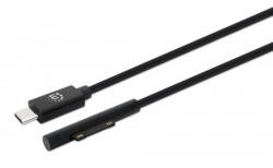 Manhattan 353632 1, 8 M USB C Surface Connect Fekete USB kábel (353632)