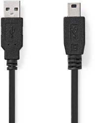 Nedis CCGL60300BK30 USB 2.0 3 M USB A Mini-USB B 0, 48 Gbit/s Fekete USB kábel (CCGL60300BK30)