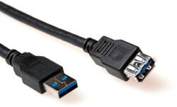 ACT USB 3.0 m/f 2m USB 3.2 Gen 1 (3.1 Gen 1) USB A Fekete USB kábel (SB3043)