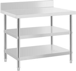 Royal Catering Rozsdamentes acél asztal - ECO - 100 x 70 cm - 500 kg - közbenső polc - Royal Catering (RCAT-100/70-SPS3SH)