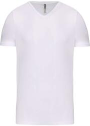 Kariban Férfi rövid ujjú V-nyakú póló KA3014, Fehér, 3XL (ka3014wh-3xl)
