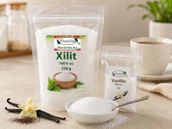 FloraVita Xilit 100 % -os 250 g + 5 g vanillin 99 %-os vanillia