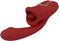  EIS Passion Lips - G-pont vibrátor nyaló funkcióval (piros) (4061504097350)