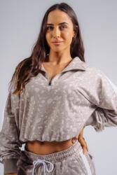 NEBBIA Half-Zip Leopard Sweatshirt PRIMAL 866 Cream leopard - CREAM LEOPARD (L) - NEBBIA