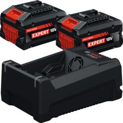 Bosch EXPERT EXBA18V-55 + GAL12V/18V-80 Set 2 acumulatori EXPERT Li-Ion, 18V, 5.5Ah + Incarcator rapid EXPERT Li-Ion, 12V si 18V, 8Ah (1600A0373P)