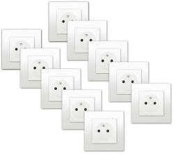 Siemens Priza electrica Siemens Delta Viva, 2PT, alba, set 10 bucati (58302268)